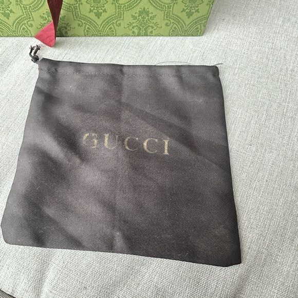 Authentic Gucci Green Gift Box +Jewelry Pouch+Ribbon+paper Bag 11x6.5x4 - Picture 3 of 12
